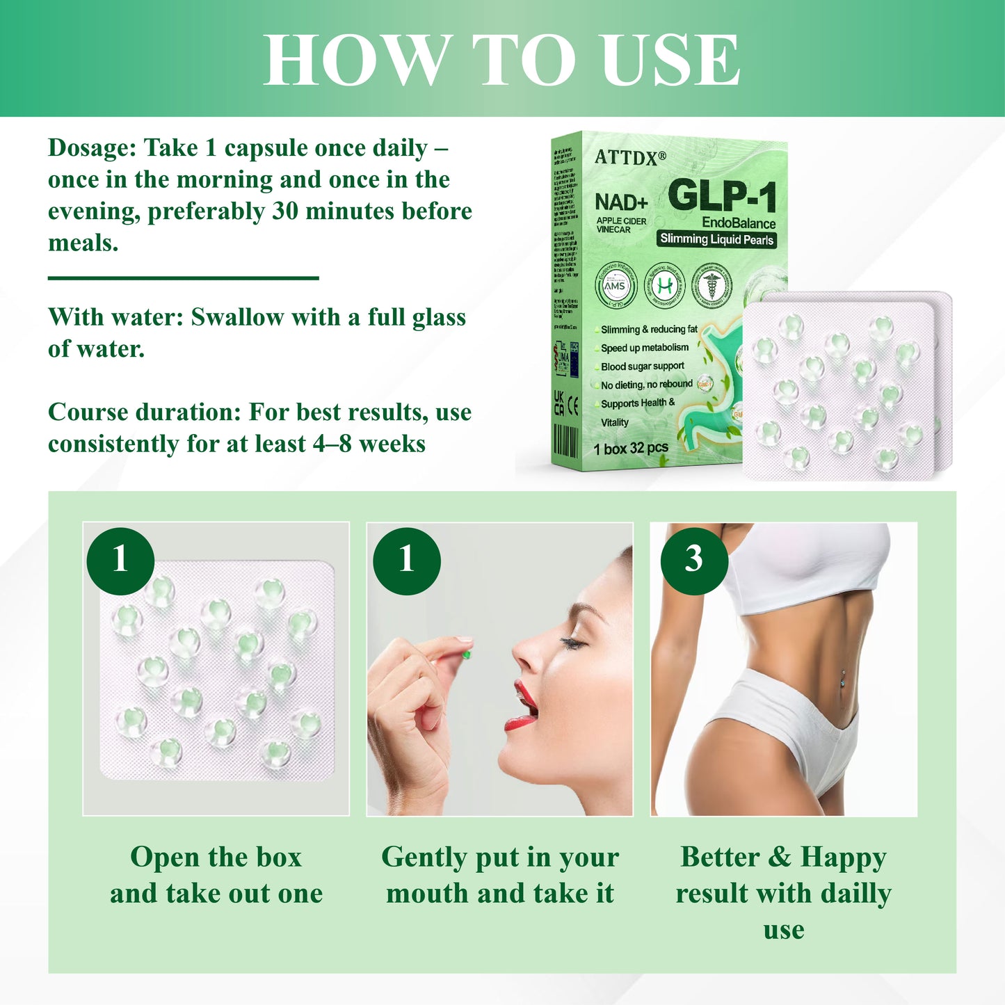 ATTDX® EndoBalance GLP-1 Slimming Liquid Pearls