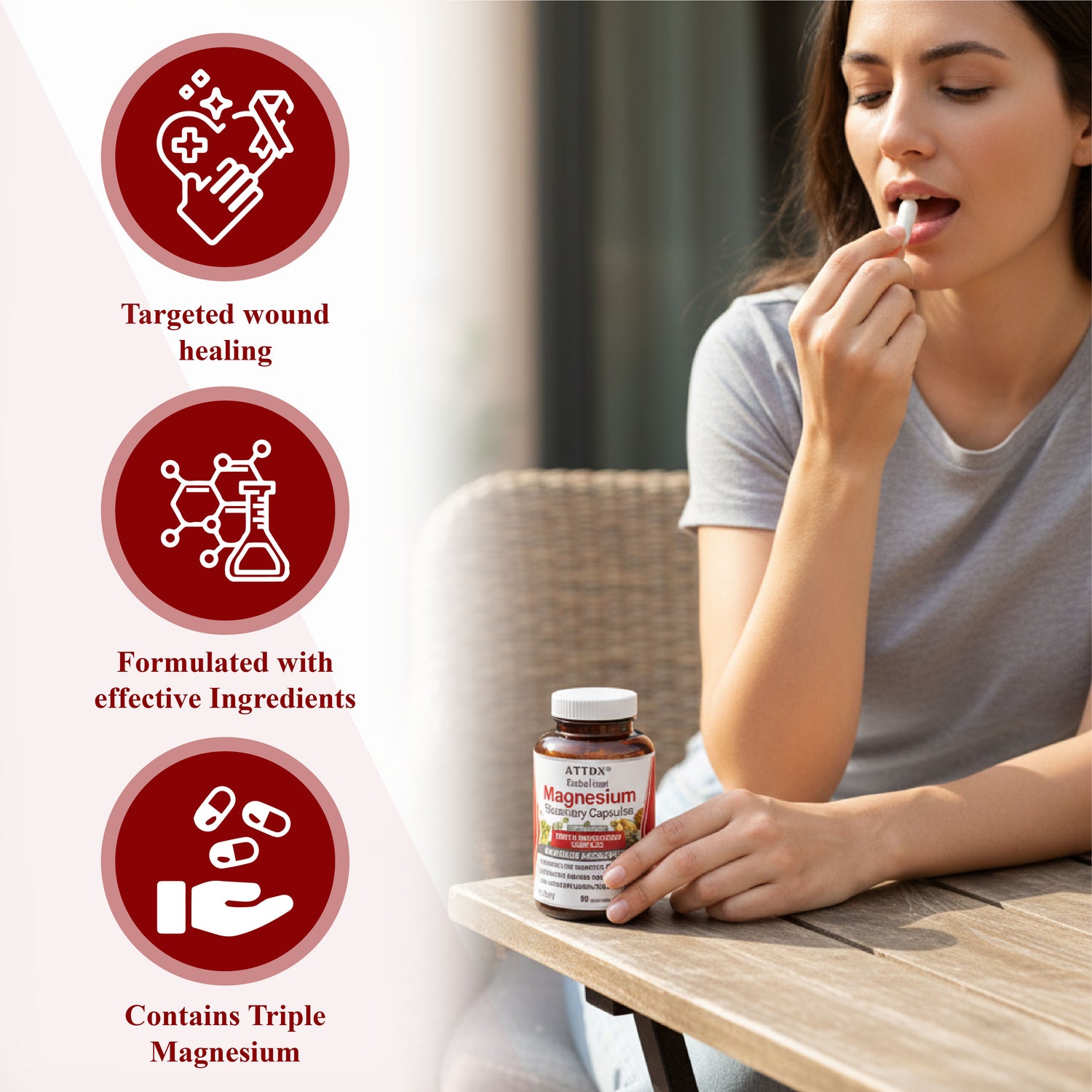 ATTDX DiabeHeal Magnesium Recovery Capsules 12