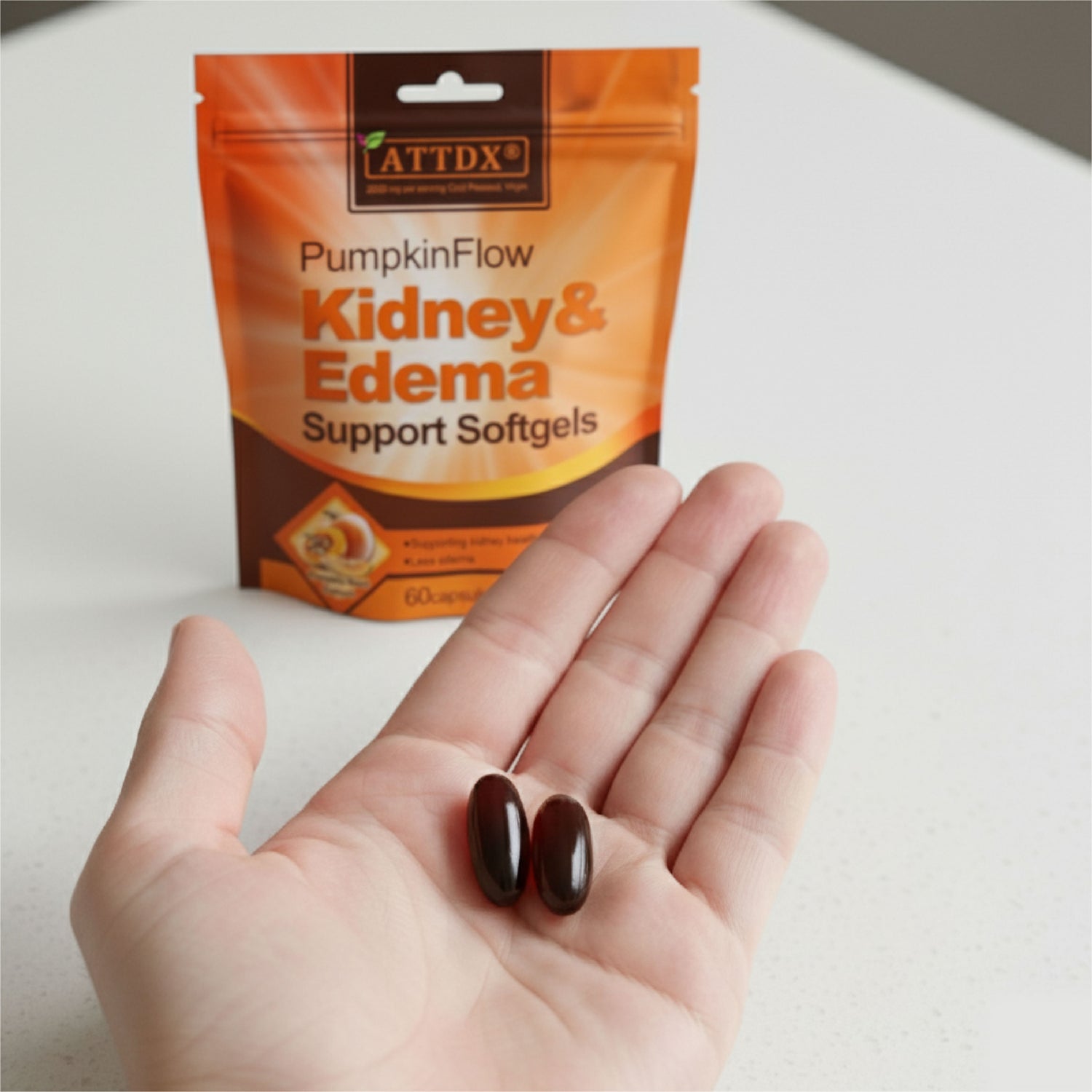 ATTDX® PumpkinFlow Kidney & Edema Support Softgels 31 ATTDX PumpkinFlow Kidney Edema Support Softgels 10
