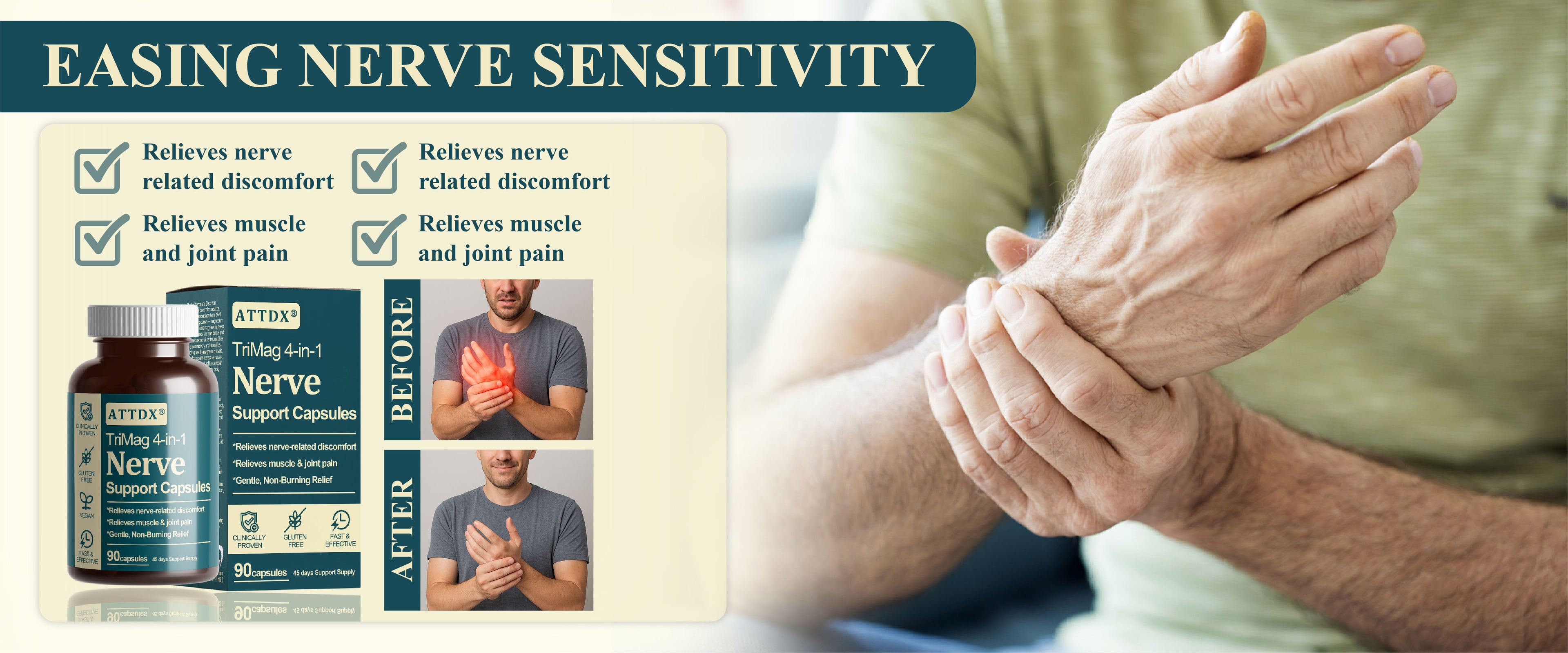 ATTDX® TriMag 4-in-1 Nerve Support Capsules image ATTDX® TriMag 4-in-1 Nerve Support Capsules